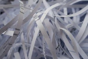 shred unneeded documents