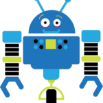 small version of animated robot for rpa