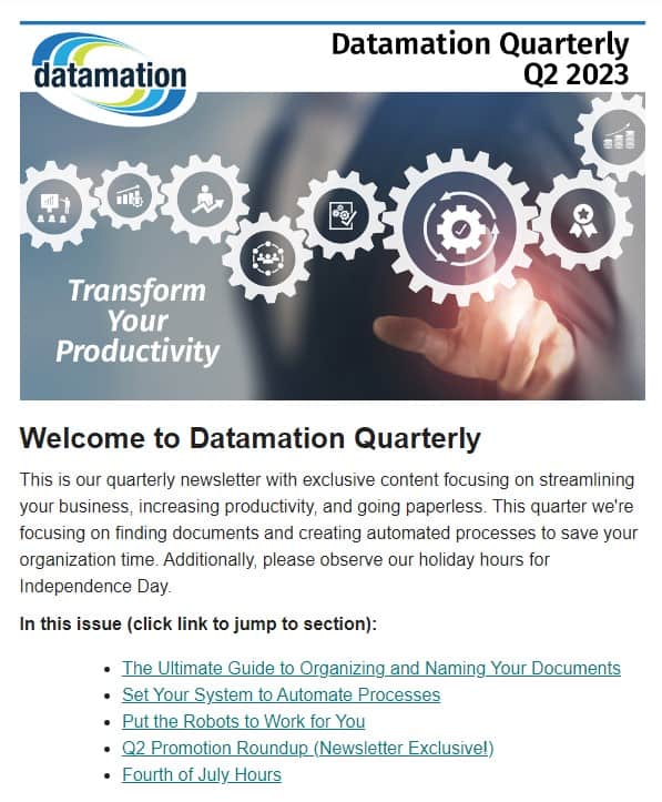 datamation newsletter q2 2023 thumbnail