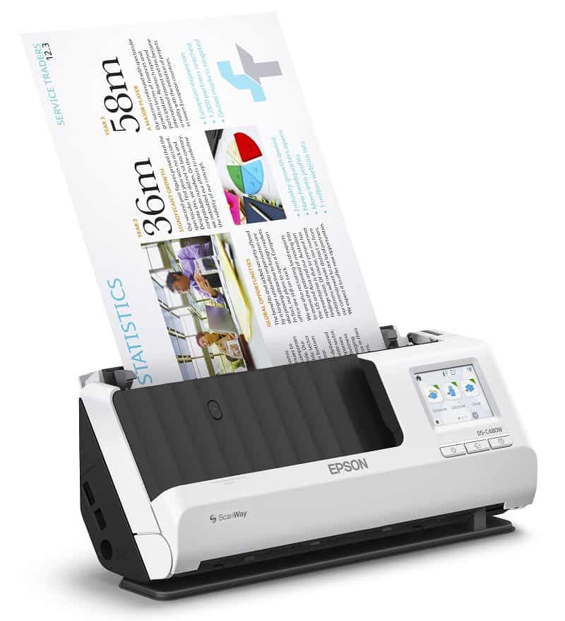 Epson DS80W Wireless Portable Document Scanner Datamation
